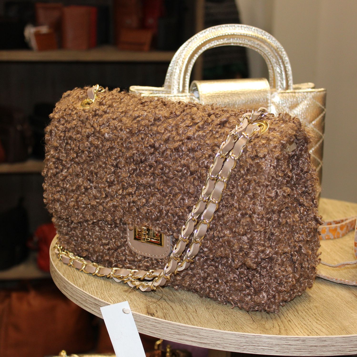 Sac en cuir TEDDY camel
