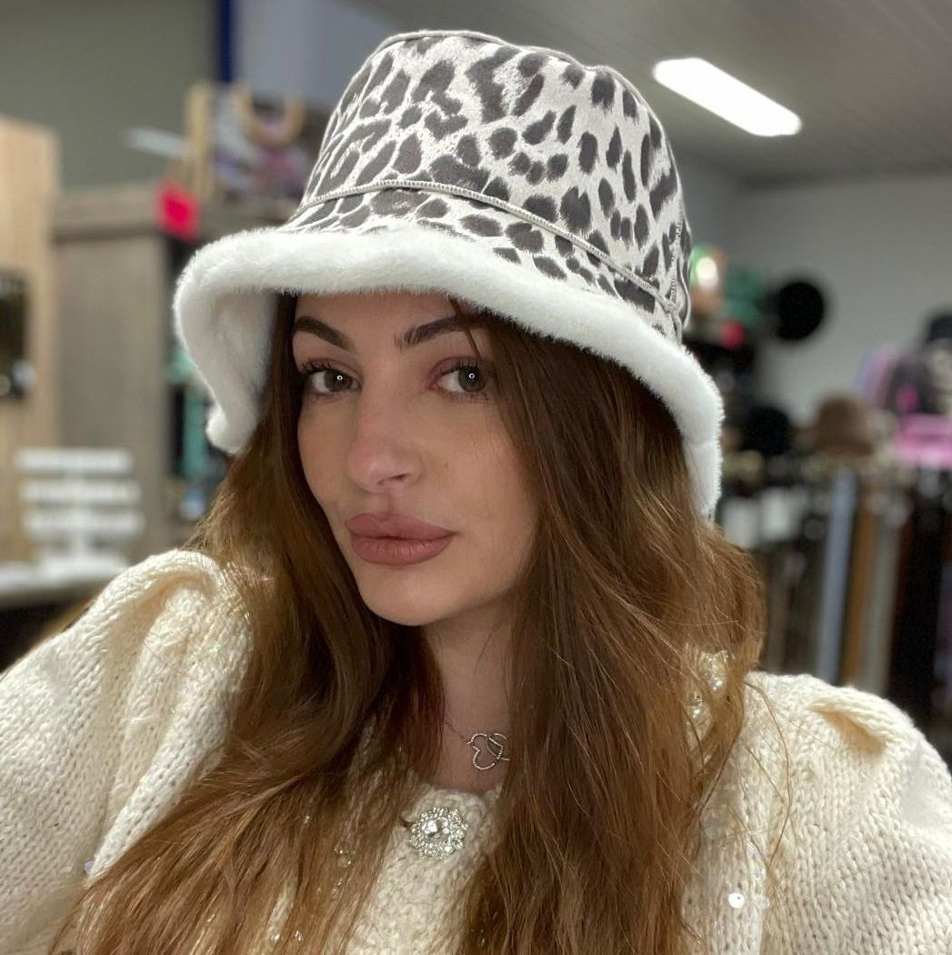 Chapeau réversible TEDDY léopard