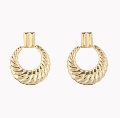 Boucles d&#39;oreilles texturées doré