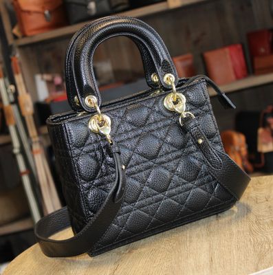 Sac en similicuir matelassé noir