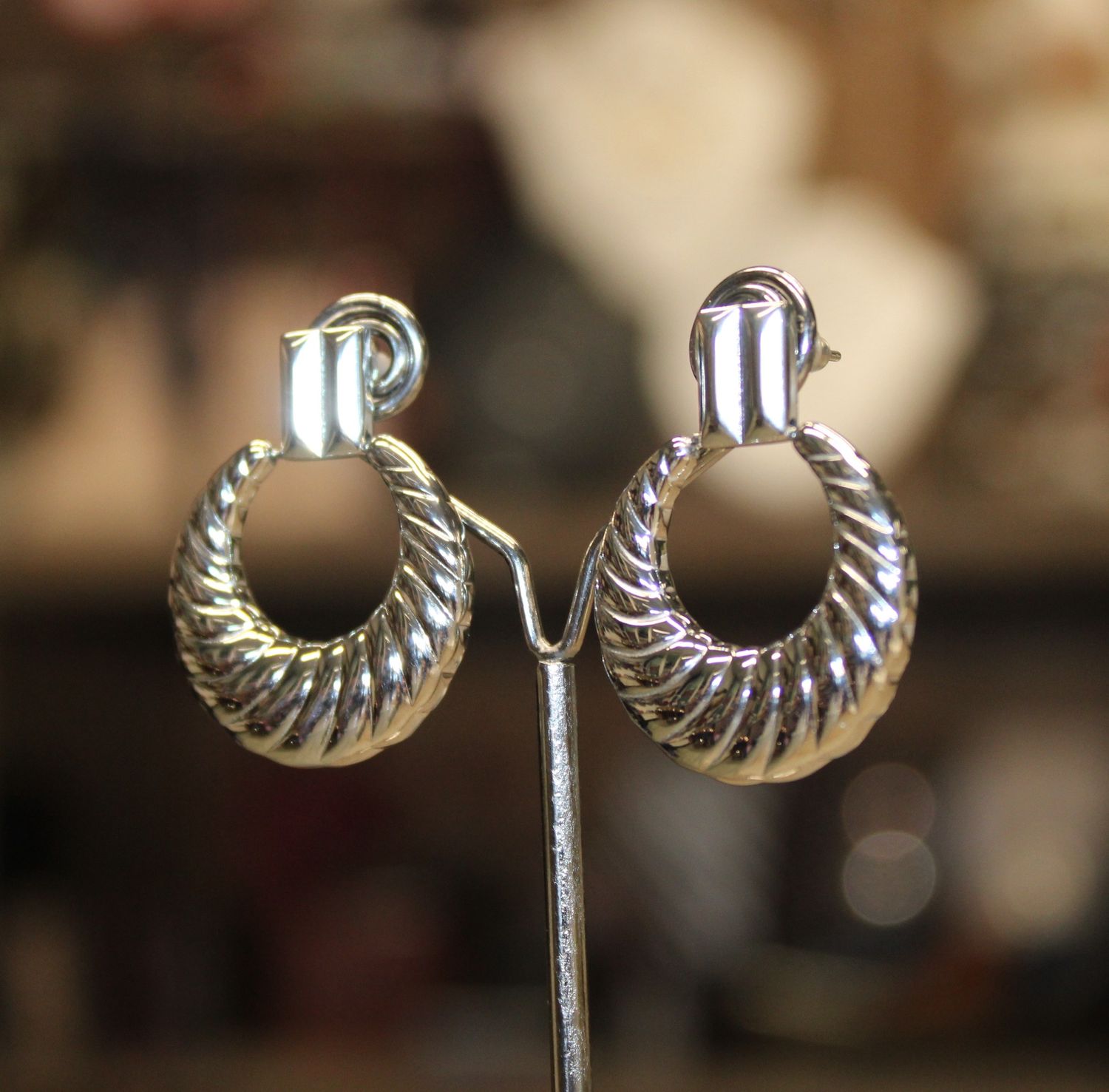 Boucles d&#39;oreilles texturées