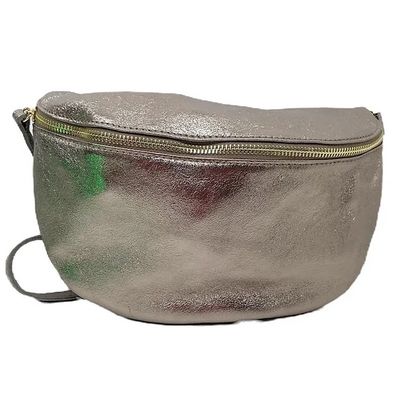 Grand sac bandoulière en cuir bronze