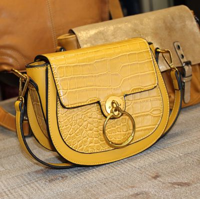 Sac bandoulière jaune moutarde