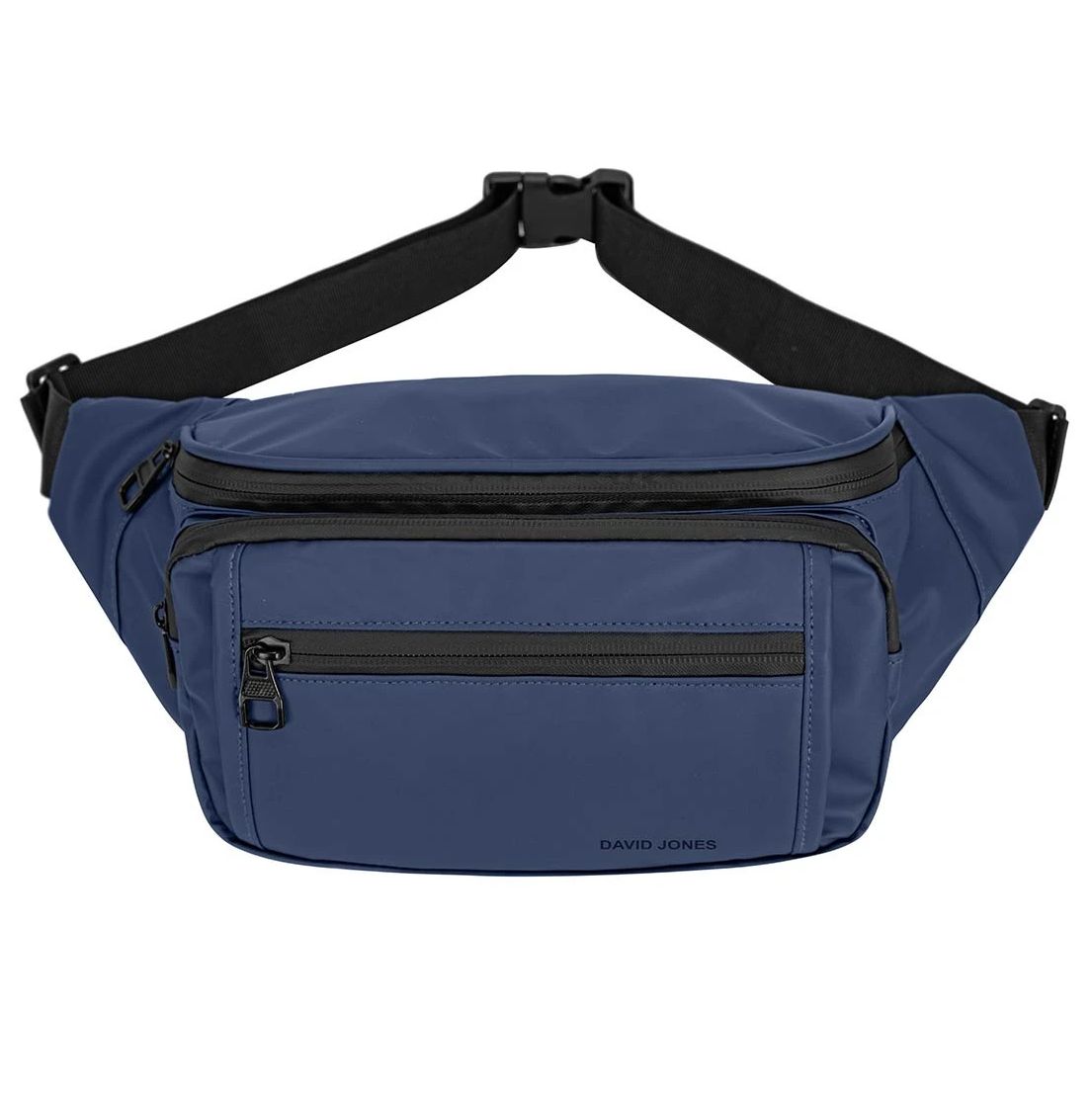 Sac banane homme en vinyle bleu