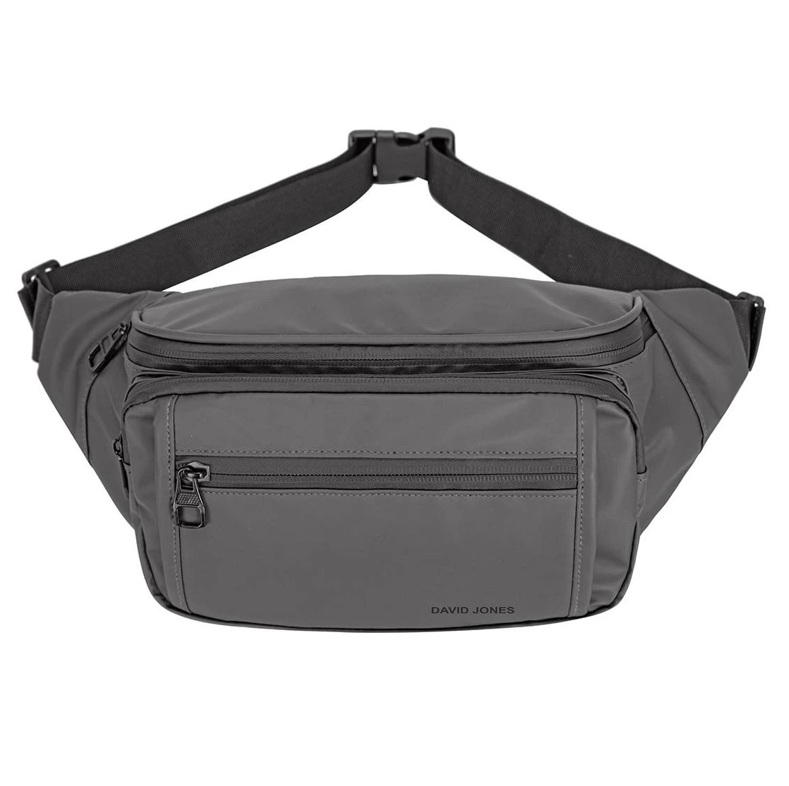 Sac banane pour homme en vinyle gris
