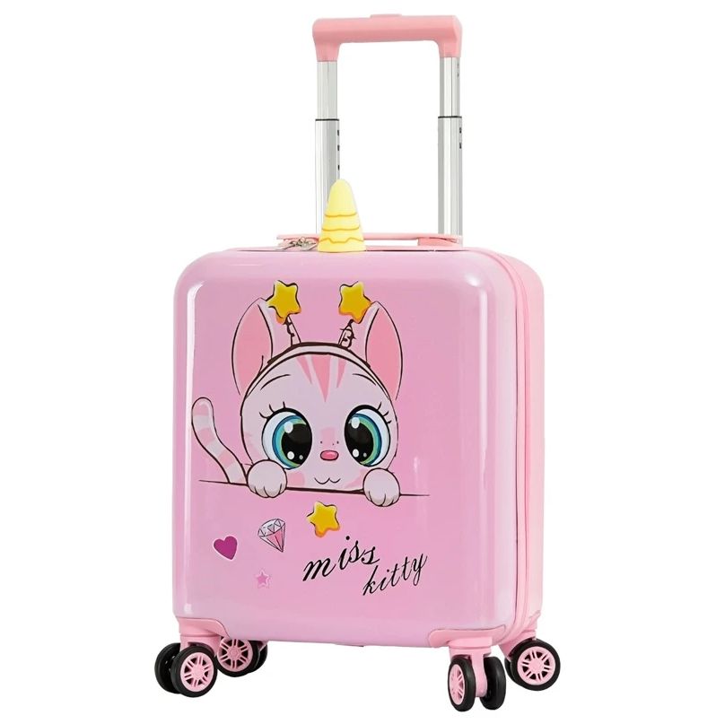 Valise enfant en polycarbonate rose