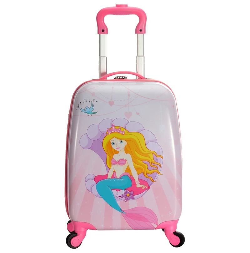 Valise pour fille en polycarbonate rose