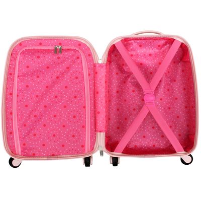 Valise pour fille en polycarbonate rose