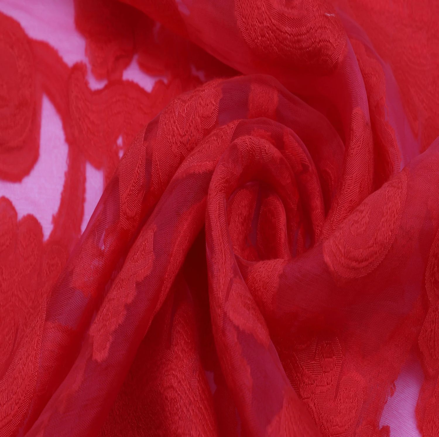 Foulard à dentelles rouge