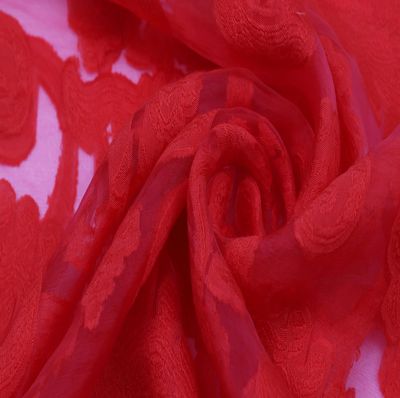 Foulard à dentelles rouge