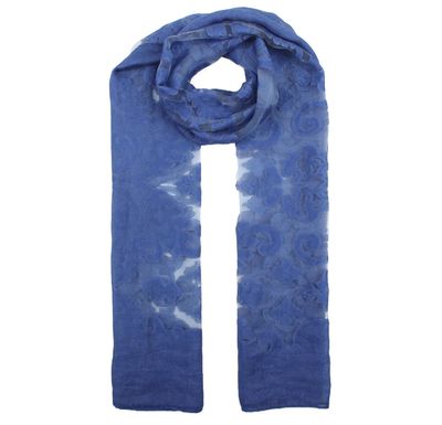 Foulard à dentelles bleu