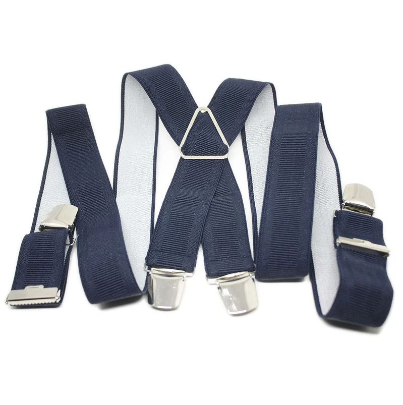 Bretelle &quot;X&quot; Elastique à pinces - Bleu