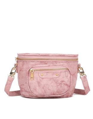 Sac banane en similicuir rose