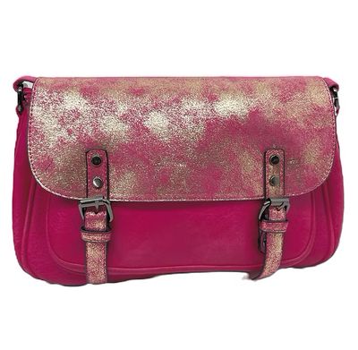 Sac bandoulière rose fuchsia (maxi format)