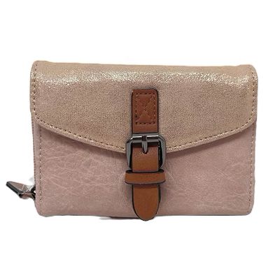 Petit portefeuille rose pâle