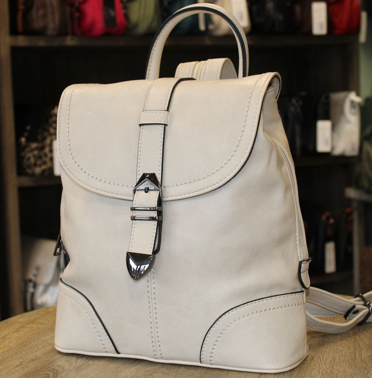 -Sac à dos beige-