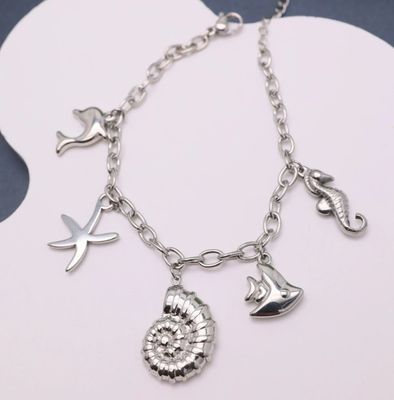 Bracelet breloques &quot;Marine&quot; en acier