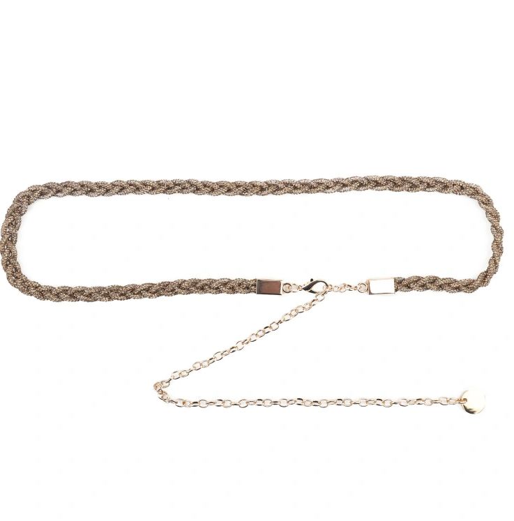 Ceinture tressé scintillante doré