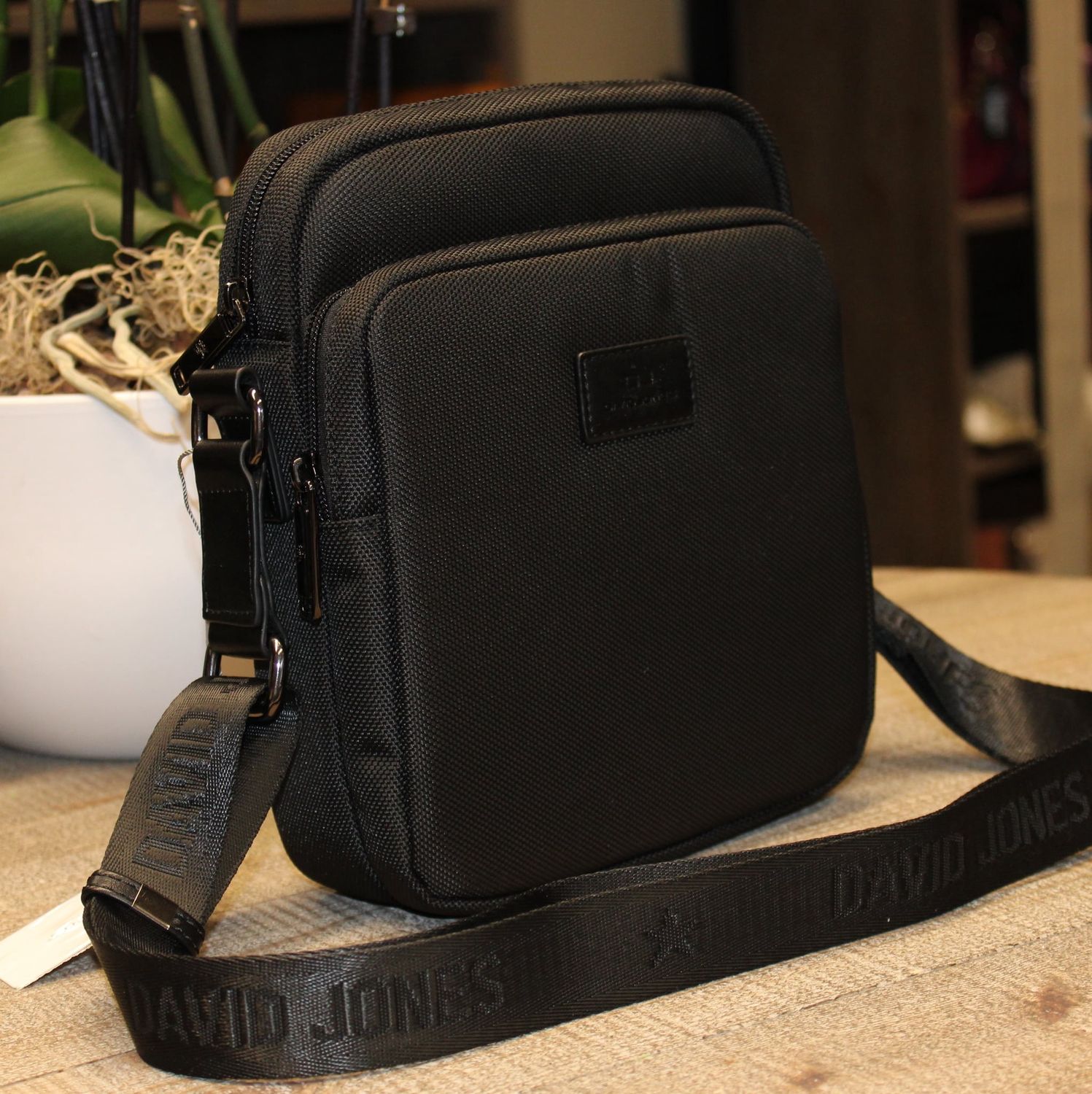 Sac homme en nylon noir