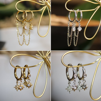 Boucles d&#39;oreilles en aciers