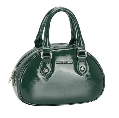 Petit sac à main vernis vert canard