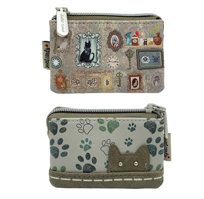 Porte-monnaie Little Kat à 3 soufflet -Kaki