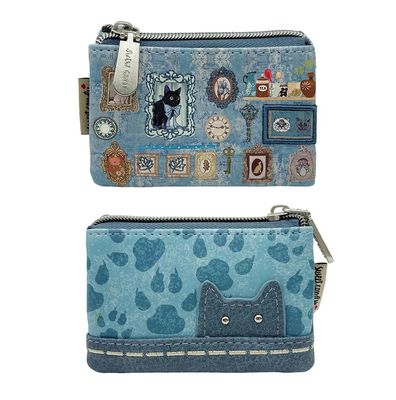 Porte-monnaie Little Kat à 3 soufflet -Bleu