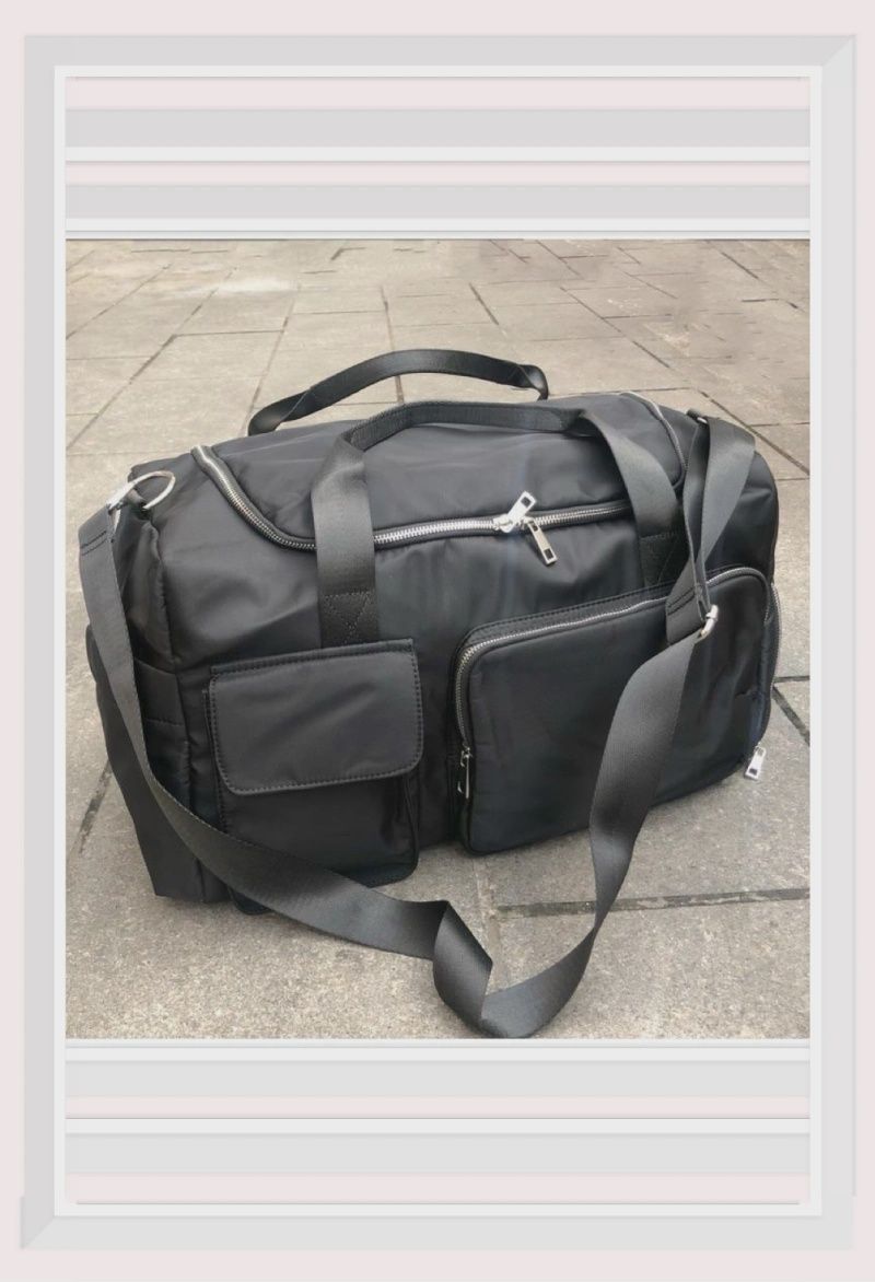 Sac de voyage multipoche en similicuir et nylon