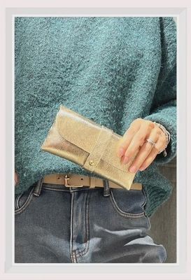 Etuie à lunette en cuir doré