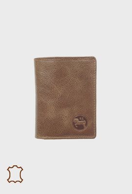 Petit portefeuille homme en cuir marron