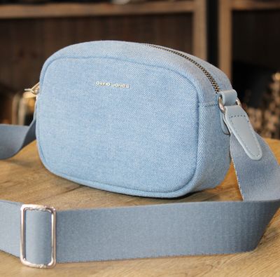 Sac bandoulière en jeans bleu