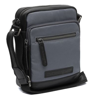 Sac homme KARLSTAD en nylon gris et cuir noir