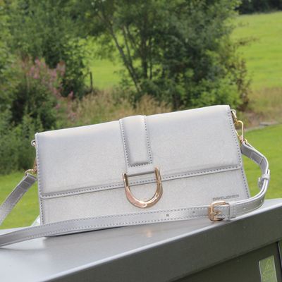 Pochette bandoulière argenté