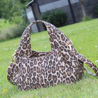 Sac en textile à imprimé léopard