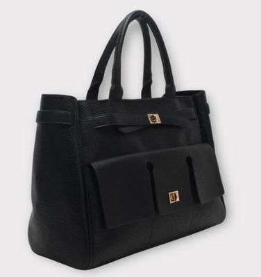 Sac A4 en similicuir noir