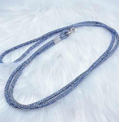Bandoulière en strass mauve pour téléphone