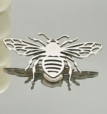 BROCHE ABEILLE EN ACIER INOXYDABLE