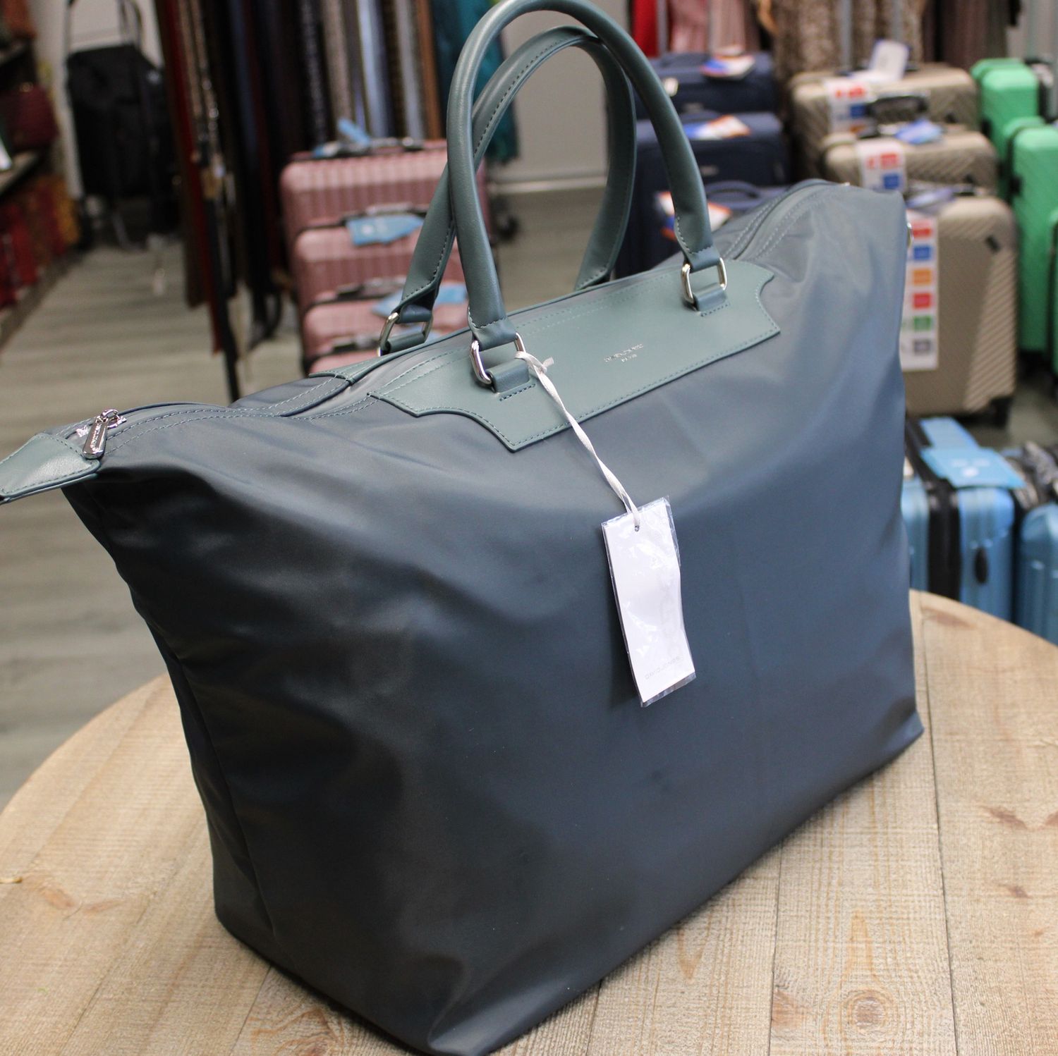 Sac de week-end en nylon bleu pétrole