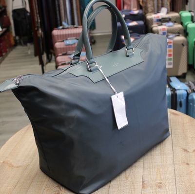 Sac de week-end en nylon bleu pétrole