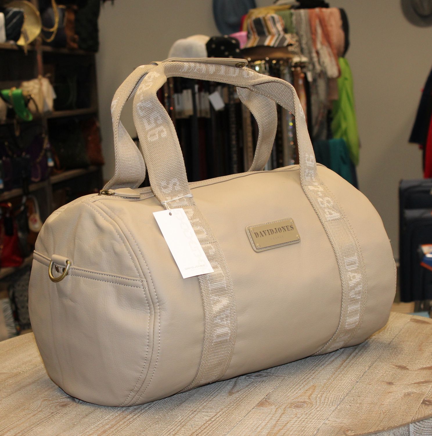 Sac polochon taupe