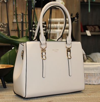 Sac à main en similicuir beige