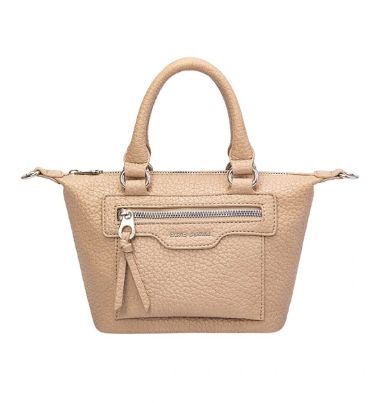 Petit sac en cuir synthétique camel