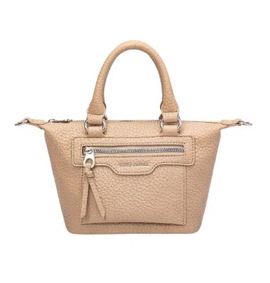 Petit sac en cuir synthétique taupe
