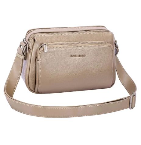 Sac multipoches en similicuir taupe