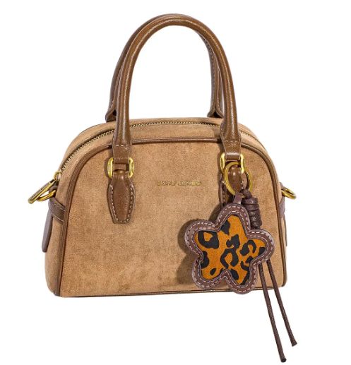 Sac effet velours camel