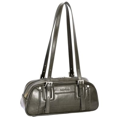 Sac polochon en cuir synthétique kaki