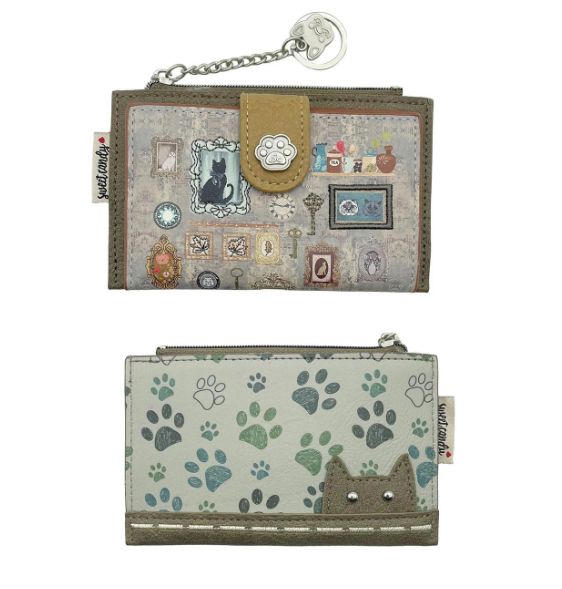 Portefeuille &quot;Little Kat&quot; vert