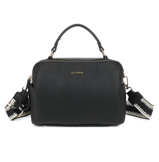 Sac multipoche noir à large bandoulière