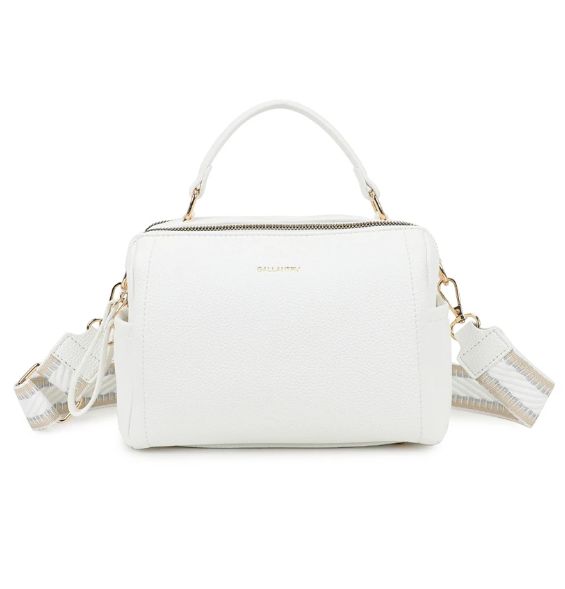 Sac multipoche blanc à large bandoulière