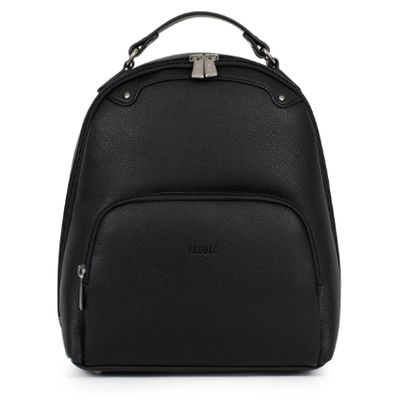 Sac à dos en similicuir noir.